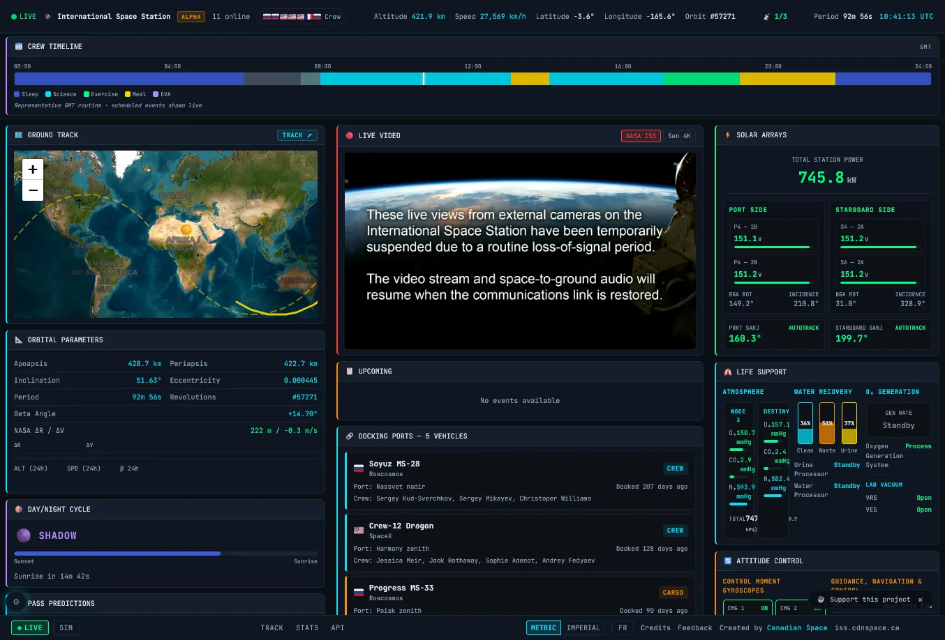 International Space Station Tracker screenshot