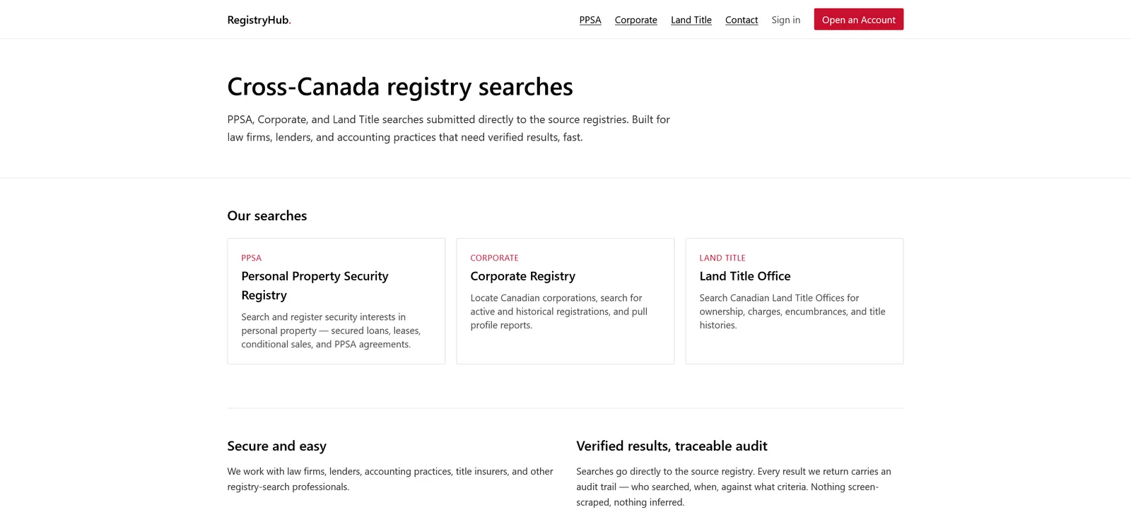 RegistryHub screenshot